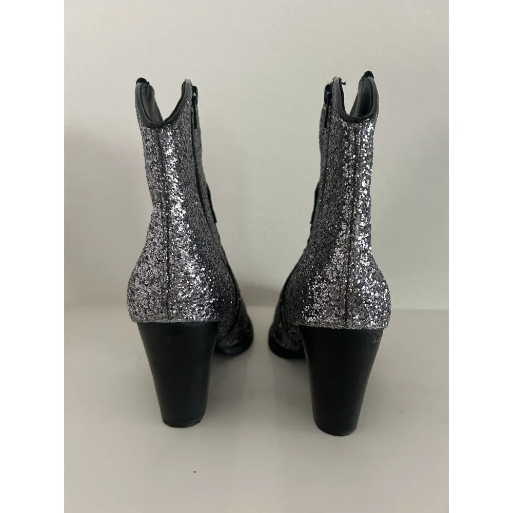 Idyllwind Miranda Lambert Silver Glitter Western Booties Boots Size 7.5